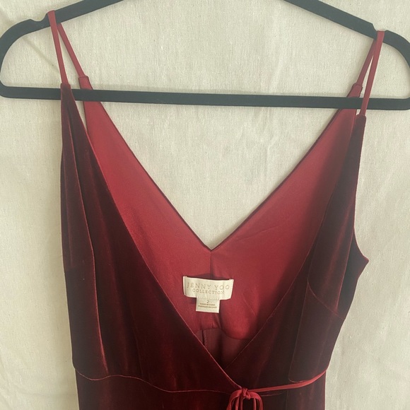 Jenny Yoo Andi Velvet Dress in Dark Berry - NWT - Picture 5 of 10